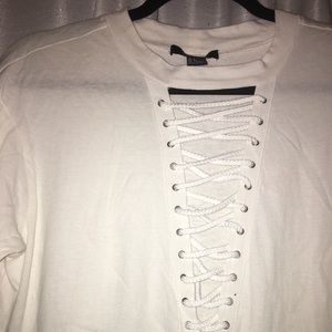 Forever 21 Lace Up Top